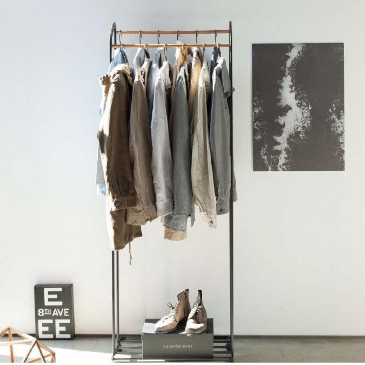 tower】ハンガーラック キャスター付き ホワイト ブラック 山崎