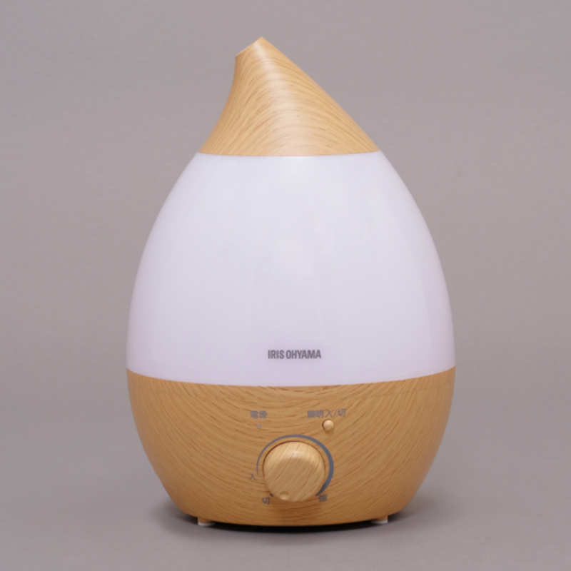【アイリスオーヤマ】 超音波式加湿器 しずく型 木目調UHM-280SM