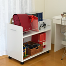 【お客様組立品】 CLOSET RACKシリーズ キャスター付き押入れ収納ラック 幅38.5 奥行78 .5 SGT-0131【全3色】