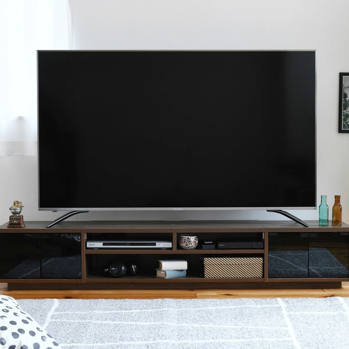 お客様組立品】 180cm幅 ワイドテレビボード 組み合わせ扉 FTV-LOWSET