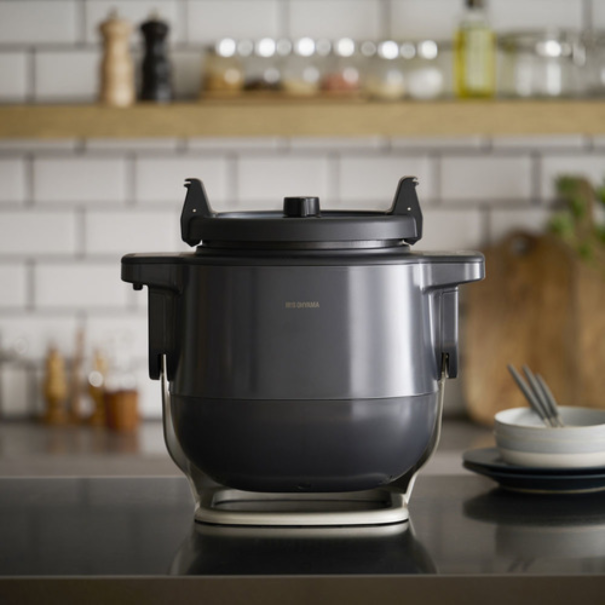 アイリスオーヤマ】自動かくはん式調理機 CHEF DRUM DAC-IA2-H グレー アイリスオーヤマ】自動かくはん式調理機 CHEF DRUM DAC-IA2-H グレー