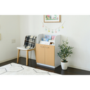 【お客様組立品】 扉付き3段 絵本棚 FDK-0001