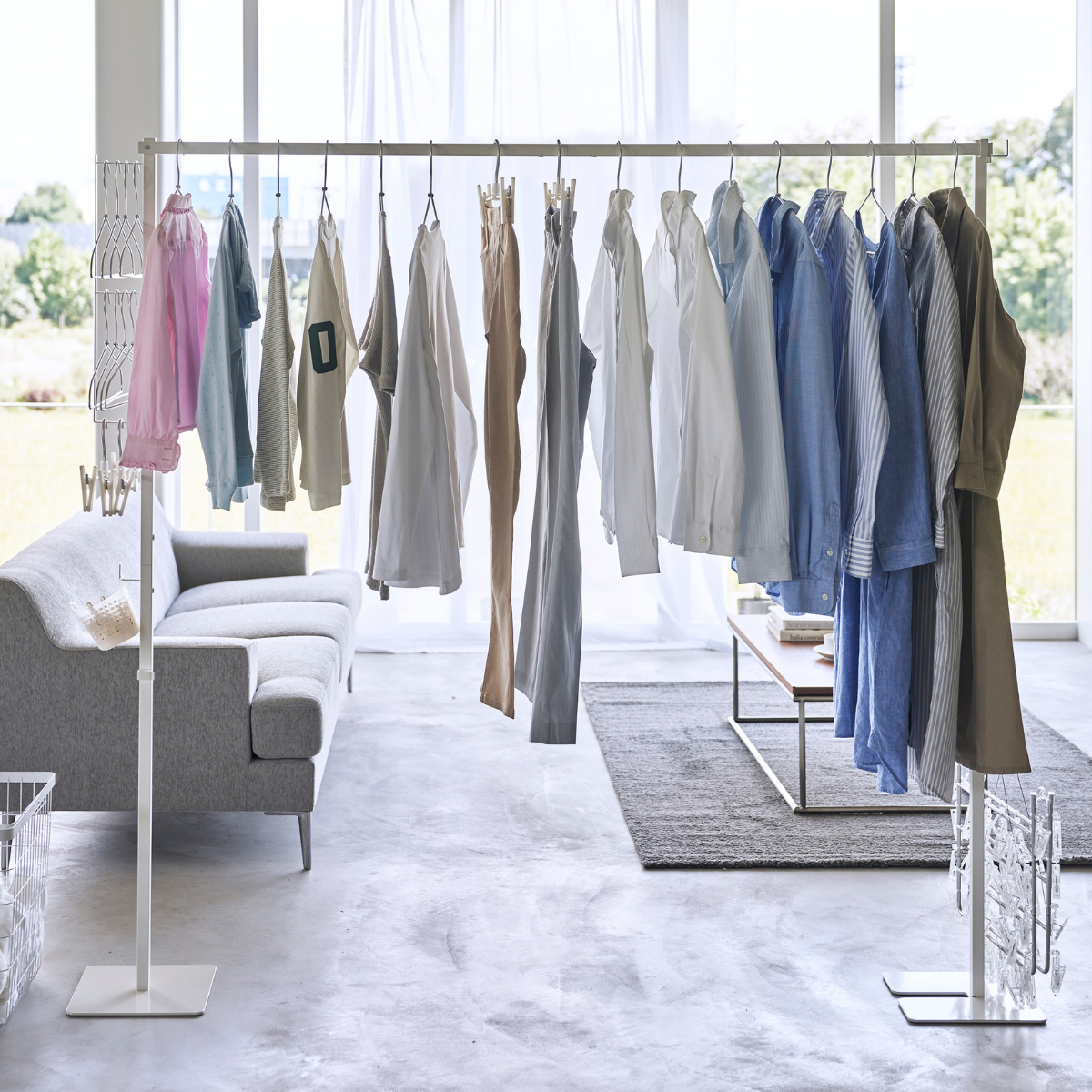 tower】折り畳み室内物干し タワー 山崎実業 6619/6620