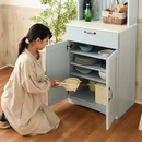 【お客様組立品】 FrenchCountryシリーズ カップボード 幅60cm 高さ160cm FFC-0006