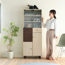 【お客様組立品】 Two-tone BOXシリーズ ガラス扉＆チェスト FMB-0001