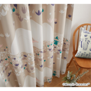 MOOMIN SOFT MELODY ドレープカーテン A1003ベージュ A1004ブルー