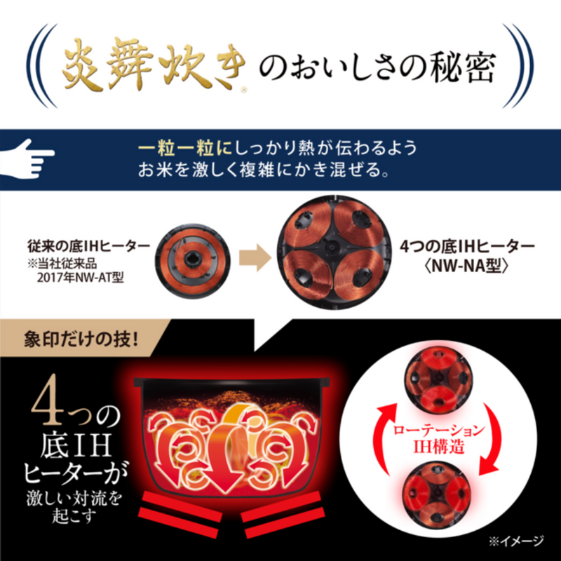 【象印】圧力IH炊飯ジャー5.5合 NW-NA10