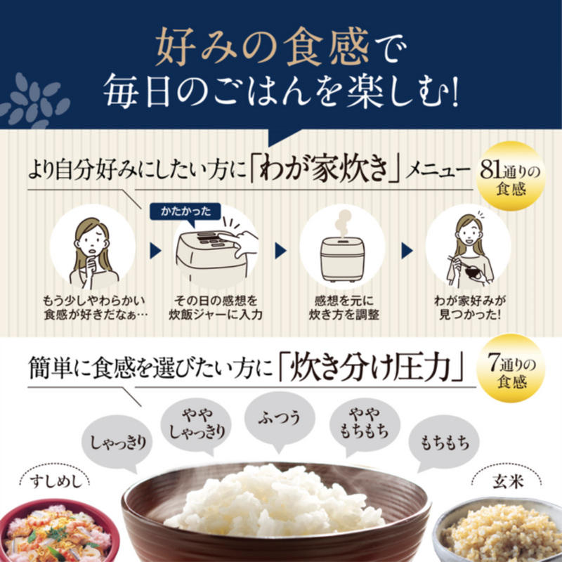 【象印】圧力IH炊飯ジャー5.5合 NW-NA10