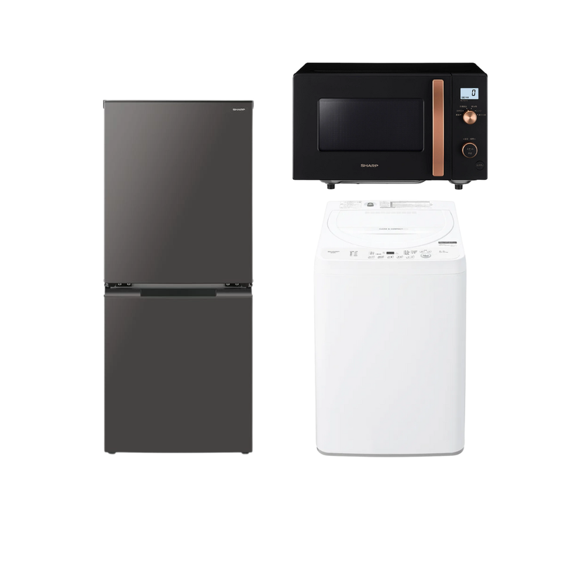 90号【09セット・SHARP（109,800円セット）】選べる家電3点セット 冷蔵庫・洗濯機に＋1アイテム