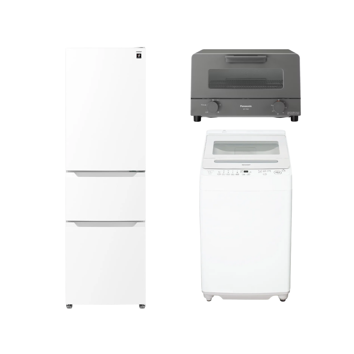 90号【09セット・SHARP（198,000円セット）】選べる家電3点セット