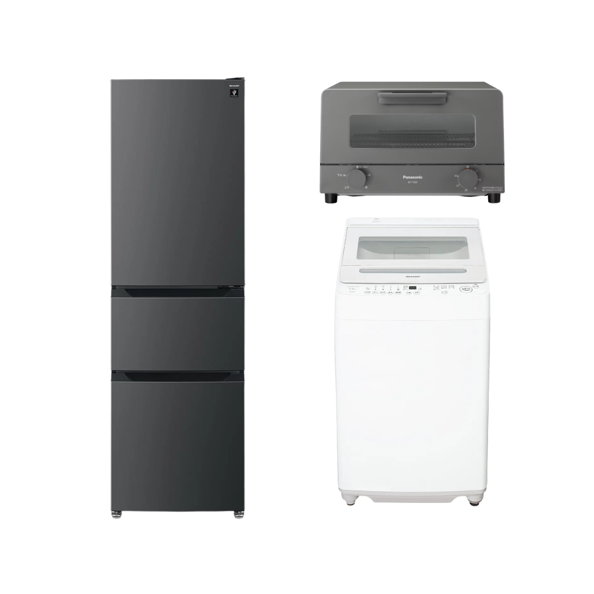 90号【09セット・SHARP（198,000円セット）】選べる家電3点