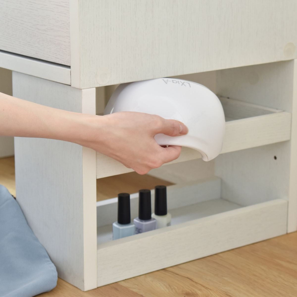 お客様組立商品】CUSTAシリーズドレッサー＜ロータイプ＞三面鏡