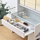 【お客様組立商品】 CUSTAシリーズ ドレッサー＜ロータイプ＞三面鏡 幅60 奥行35.5 高さ97.5 FDR-0003SET