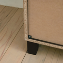 【お客様組立家具】ミラーキャビネット 木製 ミラー付き 扉 姿見 スクエア 寝室 ホテルライク 韓国インテリア おしゃれ 幅 75 高さ 85 脚付き　FMC-0008