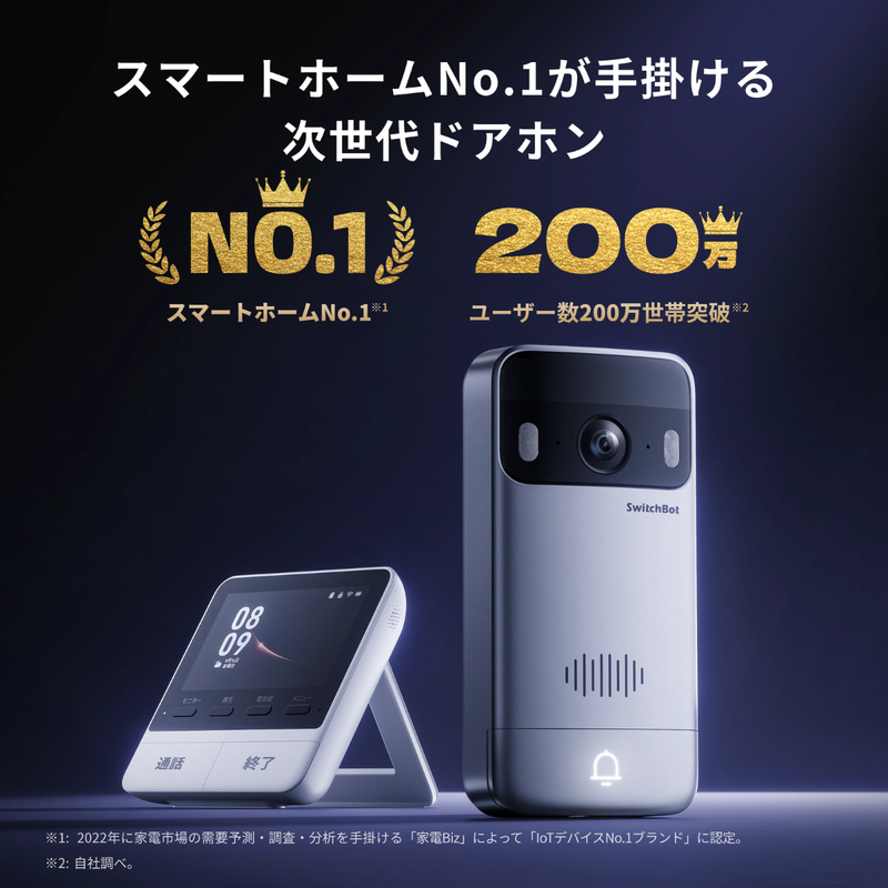 【SwitchBot】スマートテレビドアホン W6702002