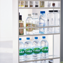 【tower】ハンドル付きスリムワゴン ホワイト ブラック 山崎実業 3627/3628