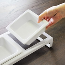 【tower】ペットフードボウルスタンドセット ホワイト ブラック 山崎実業 4206/4207