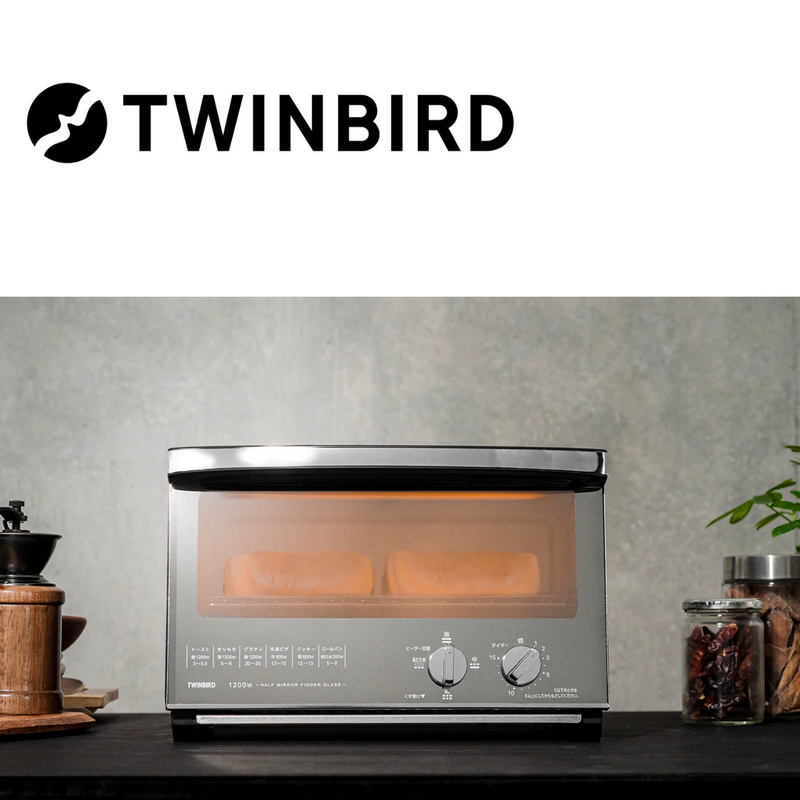 TWINBIRD】 ミラーガラス オーブントースター TS-D048B TWINBIRD】 ミラーガラス オーブントースター TS-D048B