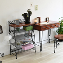 【お客様組立品】 ロートアイアンシリーズ ヨーロッパ風シューズラック 兼 飾り棚 IRI-0055