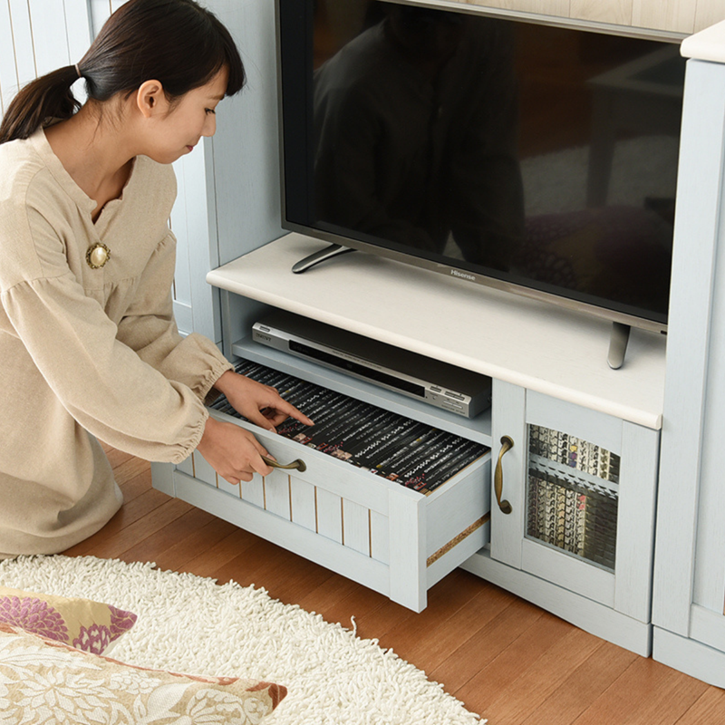 【お客様組立品】<br>FrenchCountryシリーズ<br>テレビ台 幅80cm 奥行40cm<br>FFC-0001