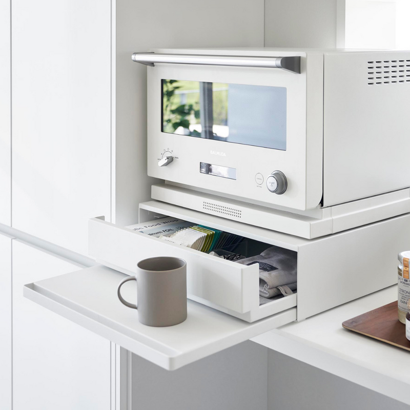 tower】ツーウェイキッチン家電下引き出し&スライドテーブルタワー tower】ツーウェイキッチン家電下引き出し&スライドテーブルタワー