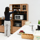 【お客様組立品】 北欧キッチンシリーズ 幅 90cm レンジボード FAP-0018