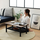 【お客様組立品】 ELVISシリーズ 幅80cm 奥行40cm ヴィンテージ風ローテーブル KKS-0018