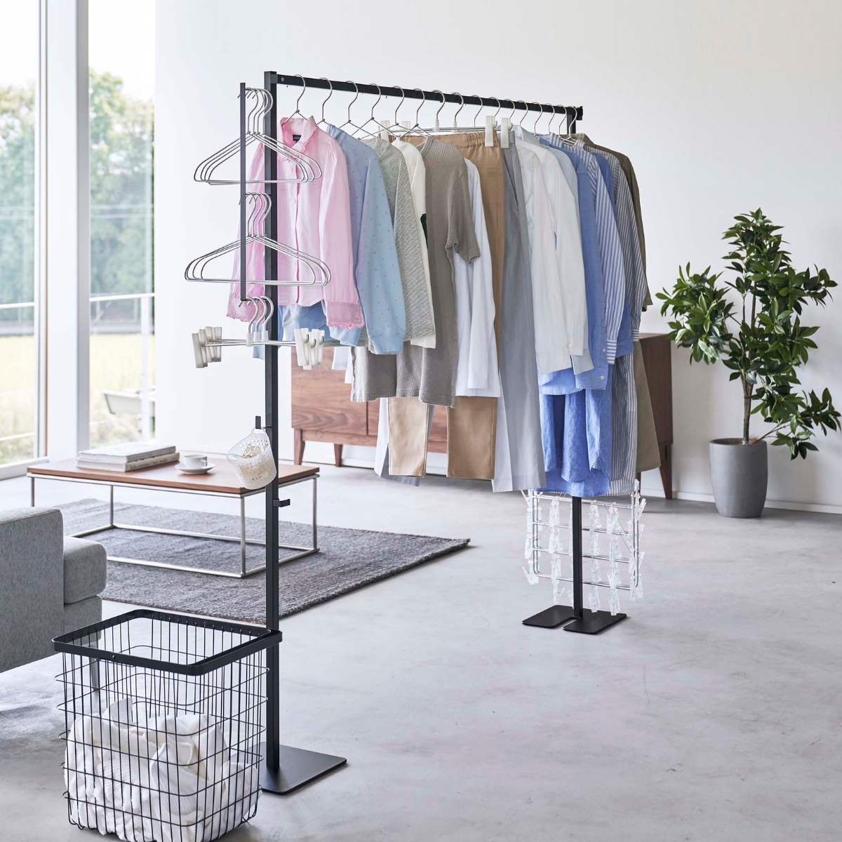 tower】折り畳み室内物干し タワー 山崎実業 6619/6620 tower】折り畳み室内物干し タワー 山崎実業 6619/6620