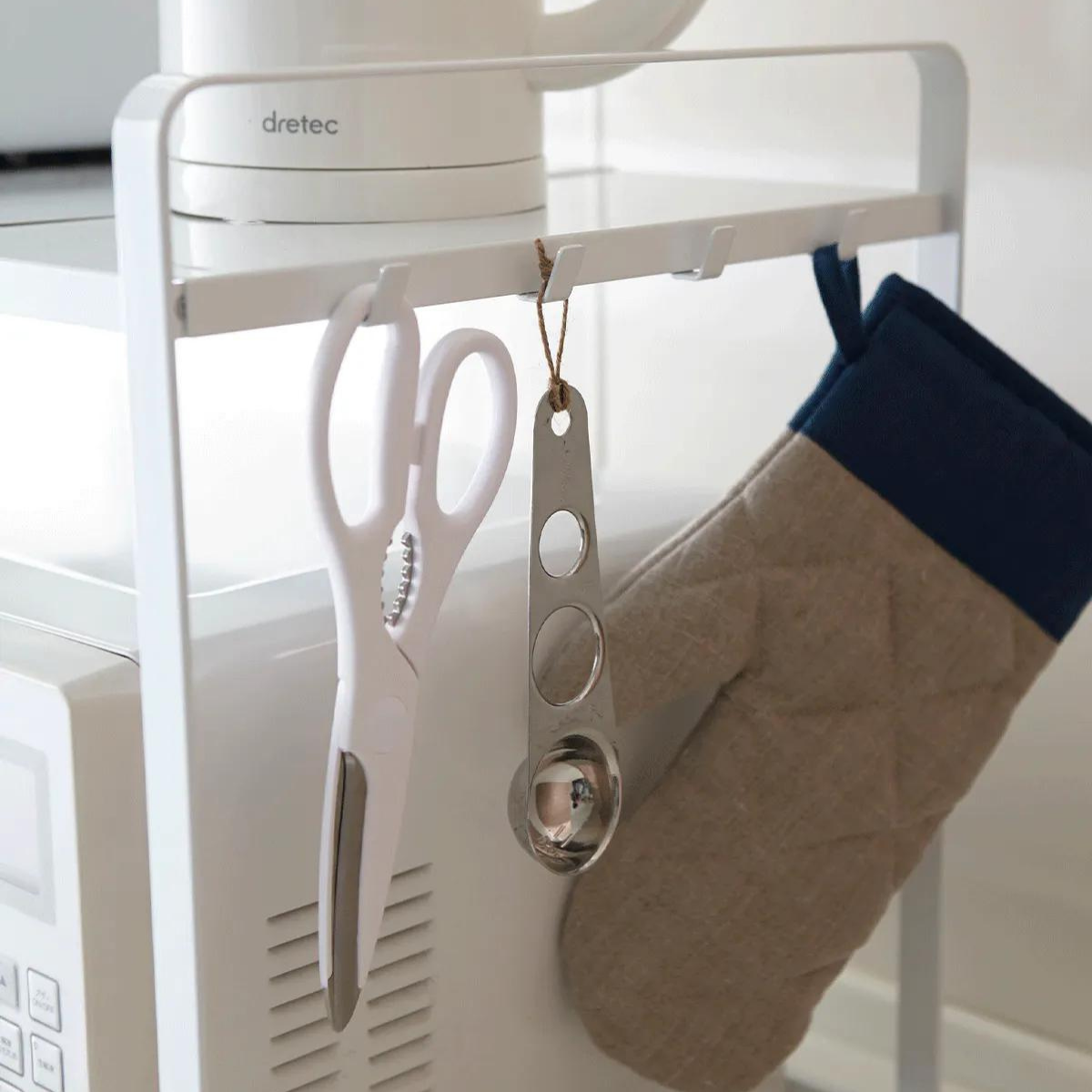 tower】伸縮レンジラック ホワイト ブラック 山崎実業3130/3131