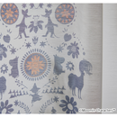 MOOMIN FOLK LINE レースカーテン A1019ブルー