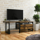 【お客様組立品】 ELVISシリーズ 幅90～130cm 高さ45cm 伸縮テレビ台 KKS-0016