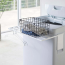 【tower】マグネット伸縮洗濯機バスタオルハンガー ホワイト ブラック 山崎実業 4873/4874