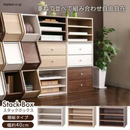 【アイリスオーヤマ】お客様組立品 スタックボックス棚付きタイプ  STB-400T