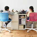 【お客様組立品】 コンパクトツインデスクセット ラック＋チェスト FWD-0002SET【全2色】