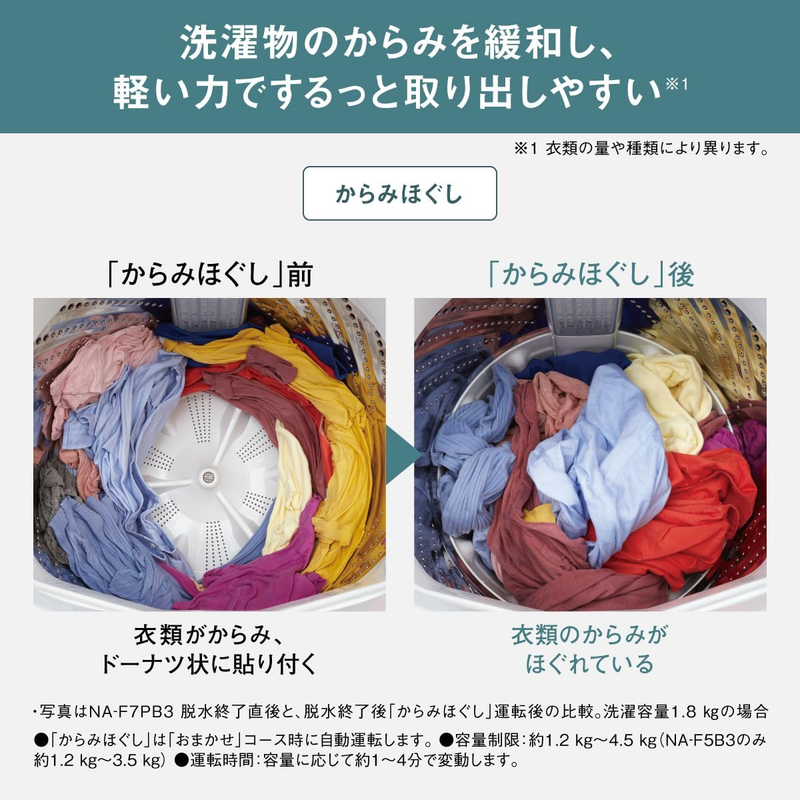 在庫限定1点限り！】パナソニック 全自動洗濯機 NA-F5B3 (洗濯・脱水5kg)