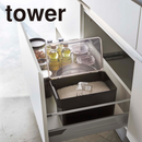 【tower】密閉シンク下米びつタワー5㎏計量カップ付 山崎実業 3377/3378