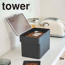 【tower】密閉ペットフードストッカタワー3.5kg計量カップ付 山崎実業 5611/5612