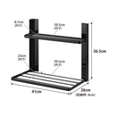 【tower】洗濯機横マグネット折り畳み棚 タワー ２段 山崎実業1717/1718