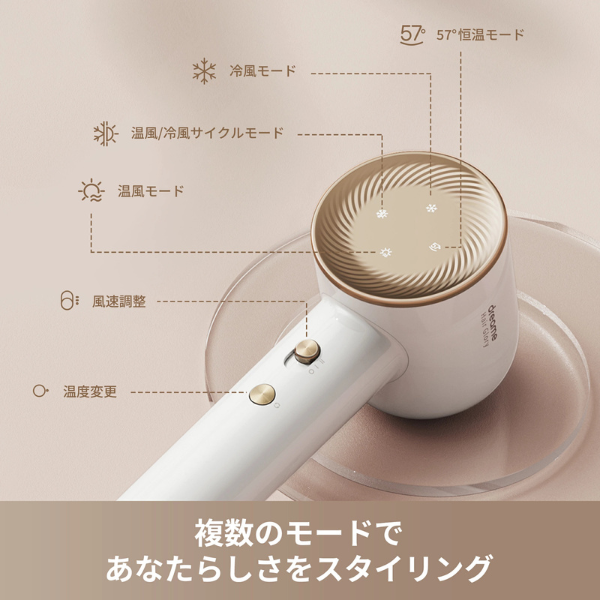 ★在庫限り【Dreame】軽量＆コンパクト 速乾ヘアドライヤー Dreame Hair Glory