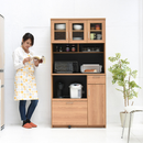 【お客様組立品】 北欧キッチンシリーズ 幅 90cm レンジボード FAP-0018