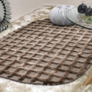 モダン ワッフルデザインシャギー系ラグ【カドリー】