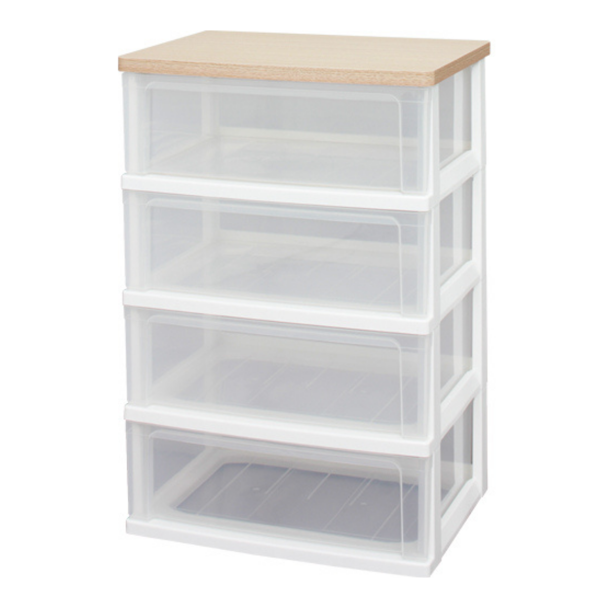 アイリスオーヤマ】完成家具 ウッドトップチェスト クリアタイプ