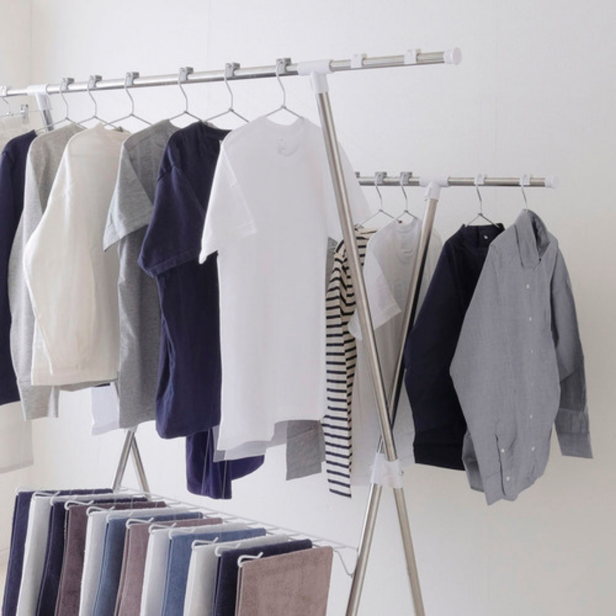 アイリスオーヤマ】簡単組立 風ドライ室内物干し KDM-70X