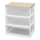 【アイリスオーヤマ】完成家具 ウッドトップチェスト クリアタイプ 3段 WTW-543