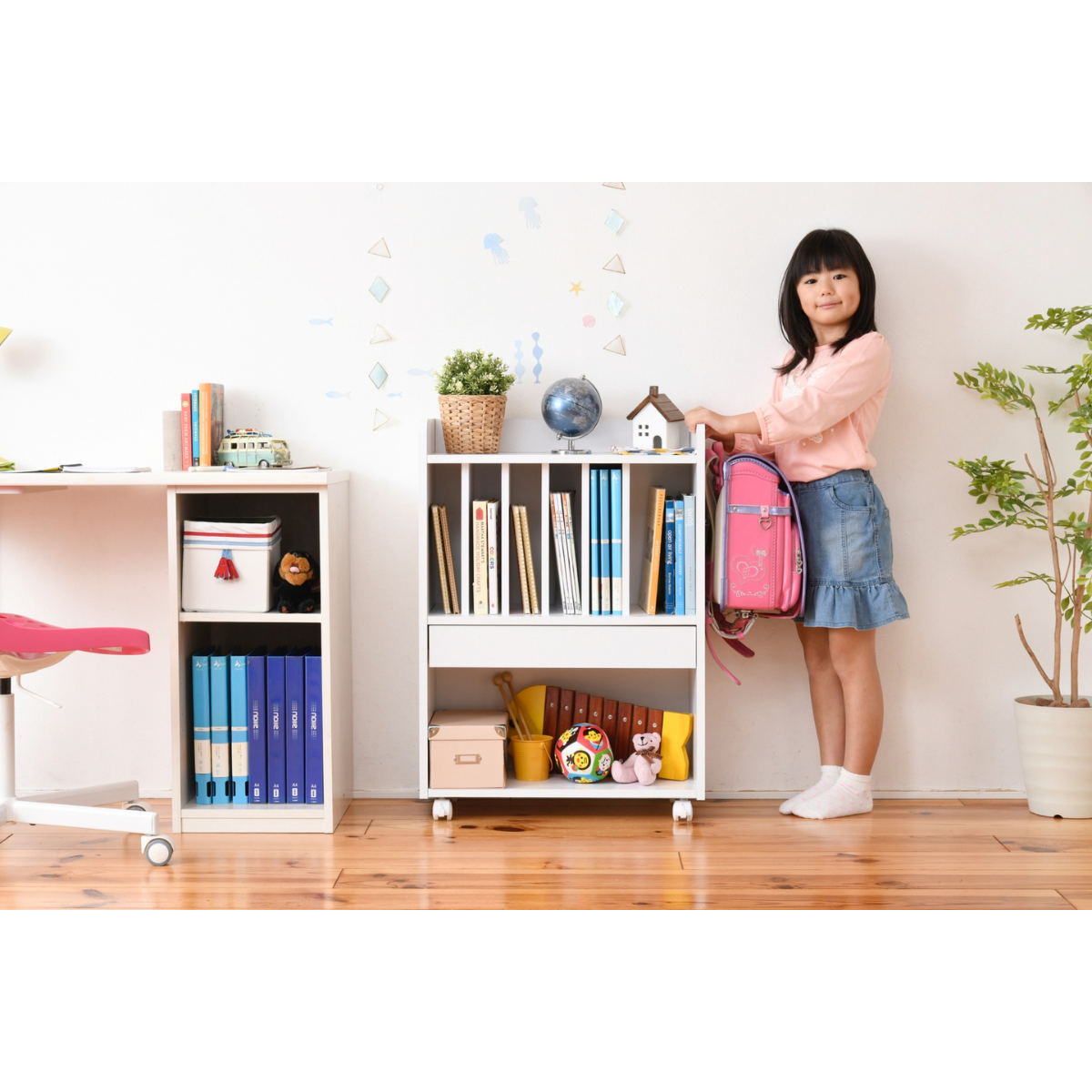 お客様組立品】 幅60cm 高さ85cm 奥行30cm 多機能ランドセルラック