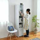 【お客様組立品】 スマートキッチンシリーズ ミニ食器棚 幅30 高さ180 FKC-1533【全2色】