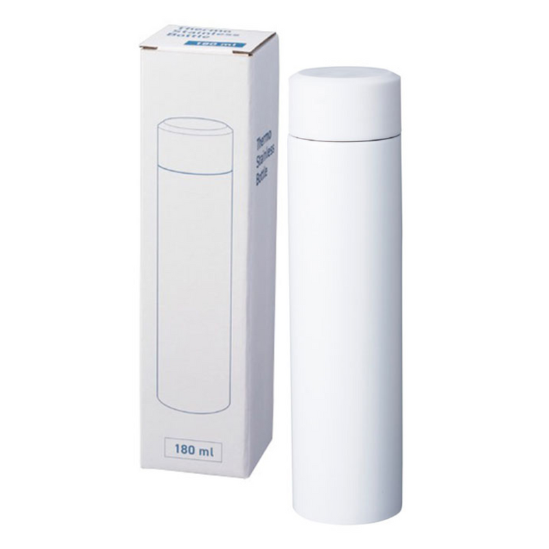 【ごあいさつギフト】<br>真空ステンレスボトル 180ml（ホワイト）05098927