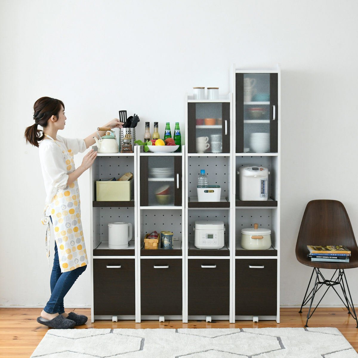 お客様組立品】 スマートキッチンシリーズ ミニ食器棚 幅30 高さ180 お客様組立品】 スマートキッチンシリーズ ミニ食器棚 幅30 高さ180