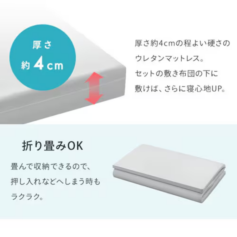 【アイリスオーヤマ】<br>マットレス付き　布団5点セット<br>KFS-M5S