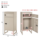 【お客様組立品】 郵便ポスト付き宅配ボックス LPS-4991